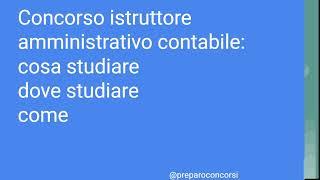 Il metodo - corso istruttore amministrativo contabile