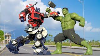 Transformers vs Avengers - Optimus Prime vs Hulk Epic Battle | Paramount Pictures [HD]