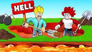 ROBLOX DIG TO HELL CHALLENGE  Khaleel and Motu Gameplay