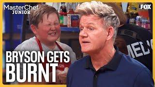 Chef Burns His Hand During Team Cooking Challenge | MasterChef Junior