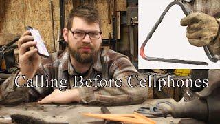 Blacksmith Forging a Dinner Bell Triangle