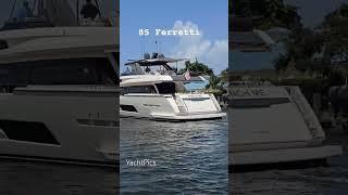 85 Ferretti cruising the intracoastal in North Palm Beach FL #ferretti #yacht #yachtpics #npb #fl