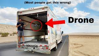 Will a Drone Be Pushed Backwards Inside an Accelerating Truck?