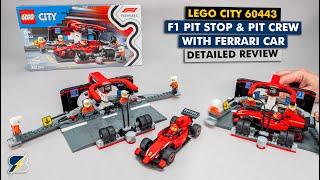 LEGO City 60443 F1 Pit Stop & Pit Crew with Ferrari Car set detailed building review