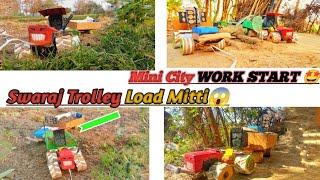 New Tractor Trolley Load Mitti  Mini City Petrol Pump Work Start ️@P.R MODLE MAKER