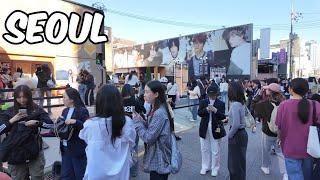 Seongsu-dong Cafe Street Walking Tour. Seoul City Korea 4k City Tour