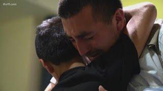 Father and son reunited in Arkansas following separation at border