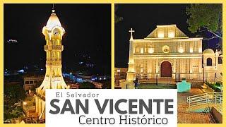 EL SALVADOR SAN VICENTE DE NOCHE : Recorrido en Dron por su Centro Historico 