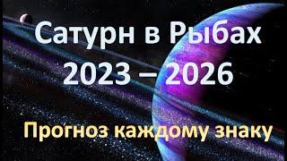 Сатурн в Рыбах 2023 - 2026 | Прогноз каждому знаку