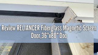 Review RELIANCER Fiberglass Magnetic Screen Door,36"x80" Door Mesh Screen w/Magnets,Fits Doors Up to