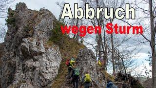 Abbruch wegen Sturm am Beilstein