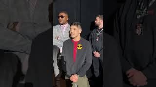 Ngannou backstage funny moment with moreno before Cyril Gane Encounter at UFC 270