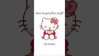 how to get free stuff on temu! #temu #tutorial #sanrio #cinnamoroll #mymelody #kpop #hellokitty