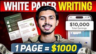 Earn $10,000 by Writing A White Paper | Content Writing Jobs Work from Home 2025