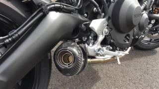 XSR900 Black Widow Exhaust with Vcyclenut Flash and DB Killer in