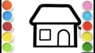 Beautiful House Drawing Painting And Colouring For Kids Doodle Art Hub