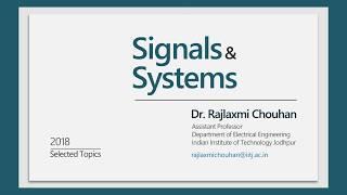 Lecture 07 Sinc, Rectangular and Triangular Functions - Dr. Rajlaxmi Chouhan, IIT Jodhpur