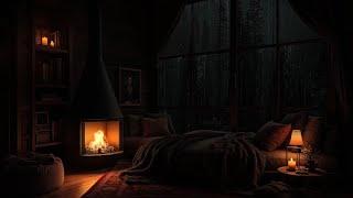  Cozy Rain Ambience | Warm feeling in romantic rainy space ️