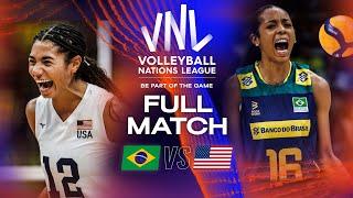 Thompson’s Secret to Outplaying Brazil!  - Brazil vs. USA - Full Match | Women's VNL 2023