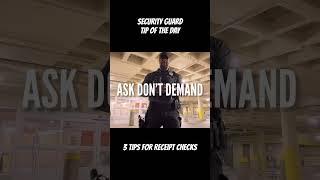 TIP OF DAY: 3 TIPS FOR STORE RECEIPT CHECKS #security #securityguard #securityguardtraining