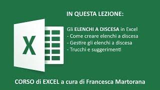 EXCEL tutorial 13: Menu a tendina / Elenchi a discesa (drop-down list)