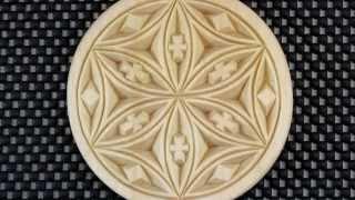 209 My Chip Carving - 6-point rosette with crosses