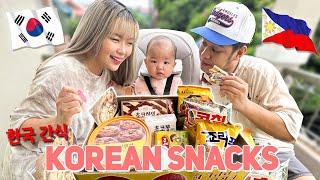 Trying KOREAN Snacks For the First Time | Carlyn Ocampo