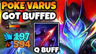 SNIPER VARUS is BACK after the BUFFS. Just hit two Q's and it nearly kills any squishy champ.