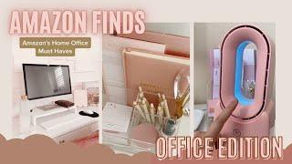 Perfect Rose gold and Aesthetic Desk Setup using Amazon Home Office Finds