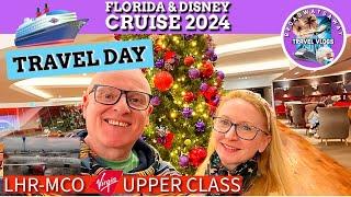 Florida & Disney Cruise 2024 | Travel Day | Virgin Atlantic Clubhouse & Upper Class | Heathrow T3