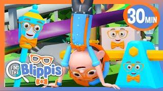 How To Find the Blippis in the Playground on Roblox! | BEST OF BLIPPI PLAYS ROBLOX!