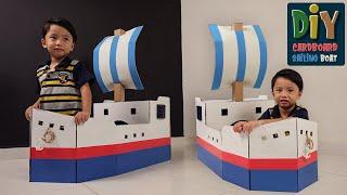 DIY I How To Make a Cardboard Ship for Kids I Sailing Boat