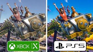 Planet Coaster 2 PS5 vs Xbox Series X Graphics Comparison