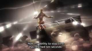 JJBA Stardust Crusaders - Road Roller Attack Dio Vs Jotaro in stopped time