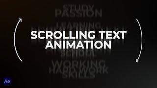 Create 3D scrolling text animation in After Effects