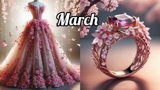 choose your birthday month and see your ballgown with matching ring