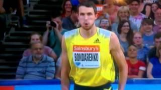 Bohdan Bondarenko - high jump 2.47m WR attempt - London 2013