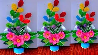 beautiful flower bouquet making with paper / diy flower bouquet