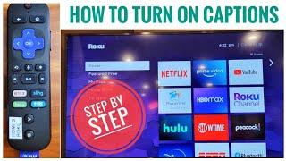 HOW TO TURN ON CAPTIONS Roku Streaming Player Netflix YouTube Hulu Peacock Prime