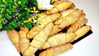 ГОТОВЬТЕ СРАЗУ ПОБОЛЬШЕ ВКУСНЯТИНА к Чаю за 5 минут! Очень вкусные рогалики!