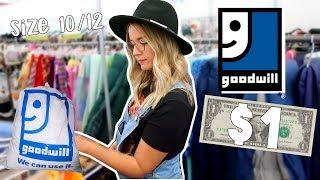 SIZE 12 GIRL TRIES GOODWILL $1 SALE