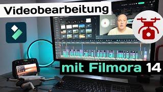 Wondershare Filmora 14 DAS WERKZEUG zum Drohnen Video schneiden - Videoschnitt EINFACH mit KI
