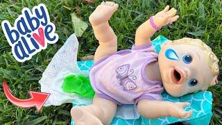 NEW Baby alive changing time dolls Morning routine Harper has a BIG accident! 