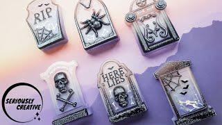 Watch Me Resin #64 | Halloween Spooky Tombstone Magnets and Skeleton Heart | Seriously Creative