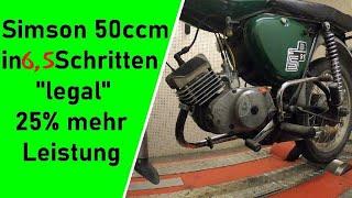 Simson Projekt S51 Zylinder 50ccm Tuning | 25% mehr Leistung in 7 Schritten trotz Serienzylinder