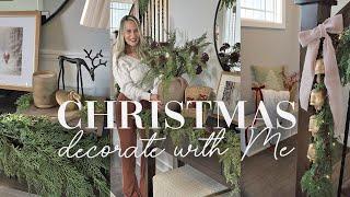 CHRISTMAS DECORATE WITH ME || CHRISTMAS DECORATING IDEAS 2024 || ENTRYWAY AND PUTTING UP THE TREE