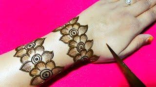 Simple Arabic backhand mehndi design | Easy mehndi design | mehndi designs | mehndi,