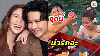 นานทีได้เห็น "ไบรท์ พิชญทัฬห์" ลงสระน้ำ ใส่ชุดนี้แล้วน่ารักมากอะ!