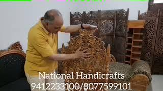 Saharanpur Teak Wood Carved Burmish Chair