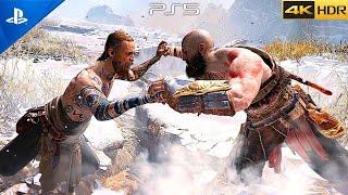 (PS5) Kratos Vs Baldur Boss Fight | God of War Gameplay [4K HDR]